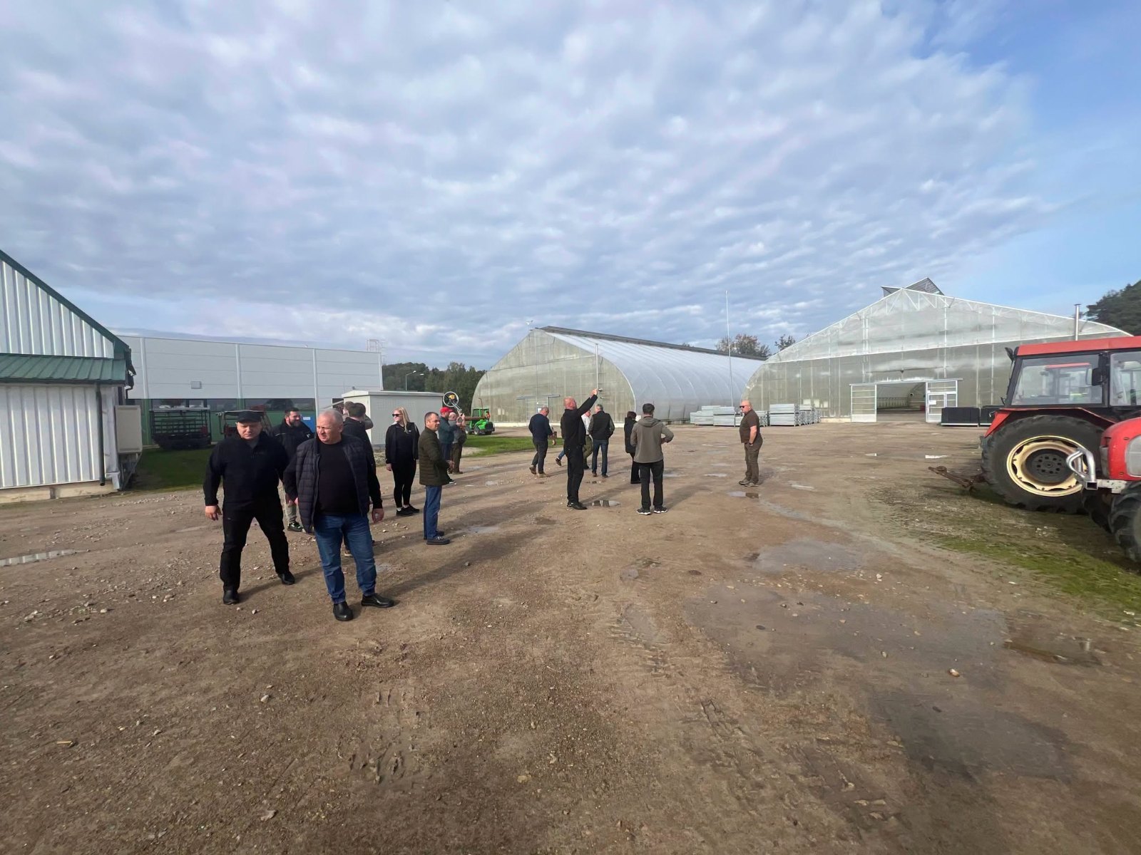 Industrial greenhouse and containerized seedling field at the Panevėžys state nursery, Lithuania